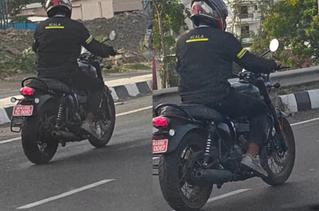 Upcoming Triumph Bonneville 400 seen testing