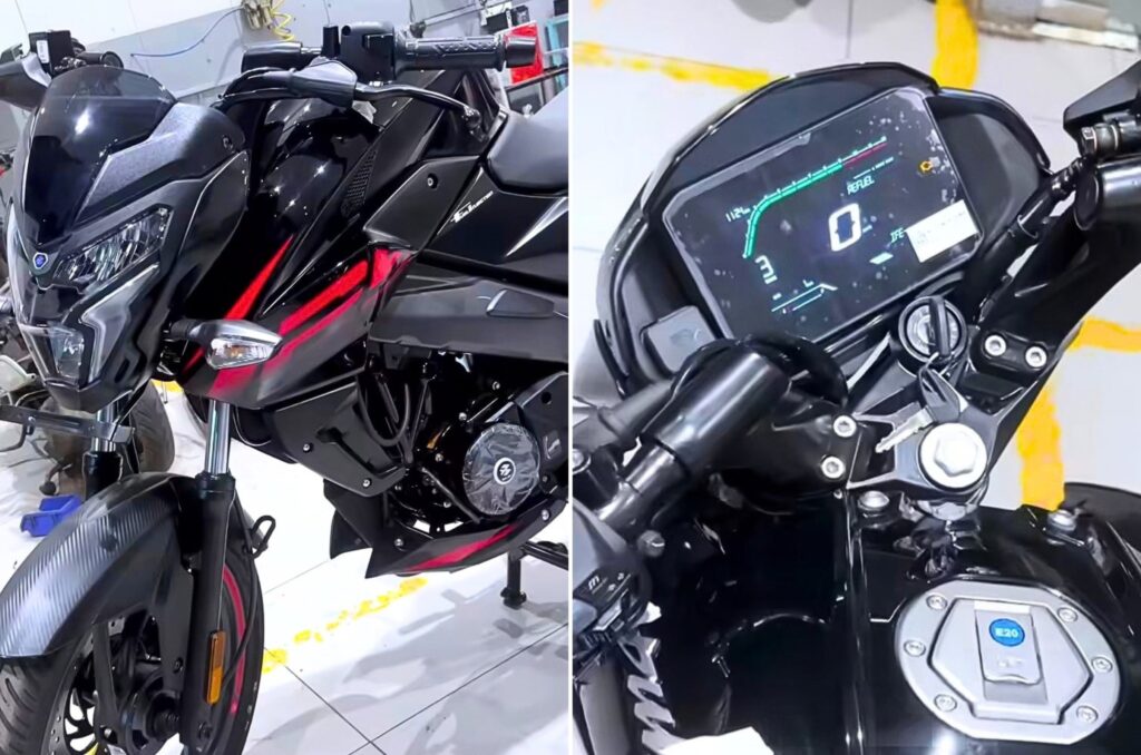 Updated Bajaj Pulsar NS125 spotted with new LCD screen before launch