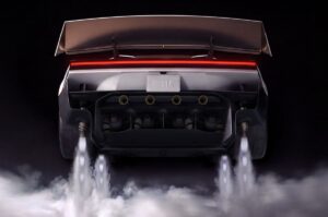 Tesla reveals pre-production flying Roadster with air thrusters