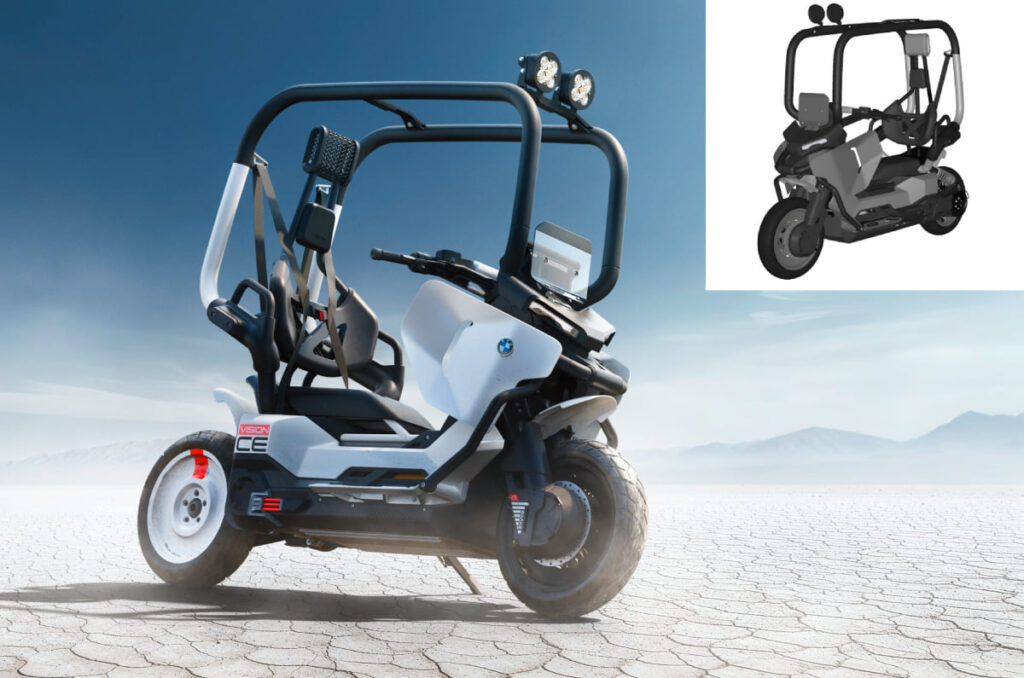 BMW Motorrad Vision CE self-balancing electric scooter patented in India